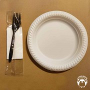 即棄獨立裝餐具(叉,碟,紙巾)1份