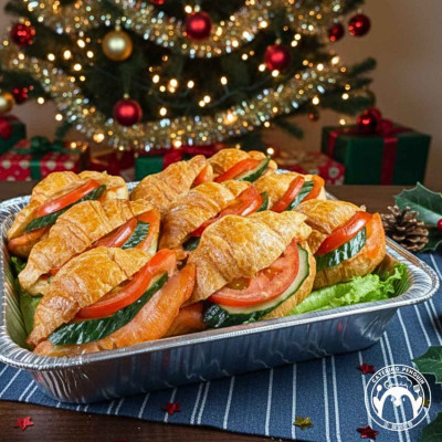 聖誕煙三文魚蕃茄青瓜牛角包(10件)